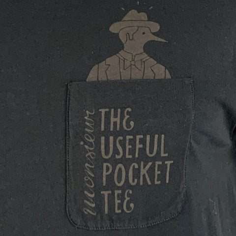 VIKTOR &amp; ROLF Taille XL T-shirt une poche en coton imprimé noir