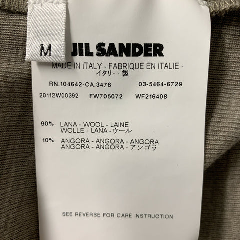 JIL SANDER Talla M Top de punto de lana y angora color topo