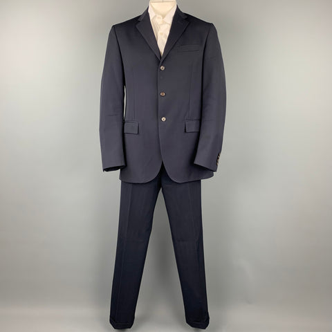 POLO by RALPH LAUREN Size 42 Long Navy Wool Notch Lapel Suit