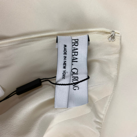 PRABAL GURUNG Size 10 Cream Wool A-Line Dress
