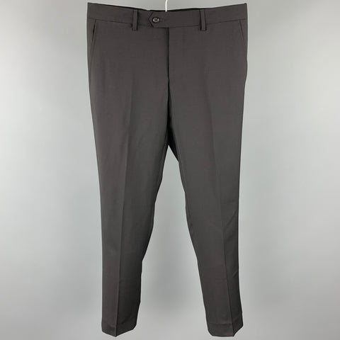 ROBERTO CAVALLI Size 30 Black Wool Zip Fly Dress Pants
