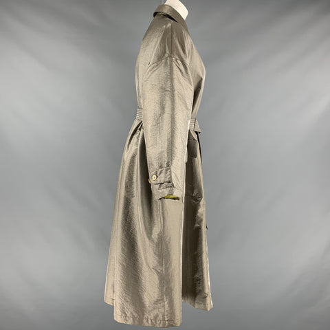 EMPORIO ARMANI Taille XL Manteau ceinturé métallisé taupe