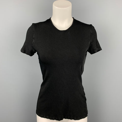 Collection RALPH LAUREN Taille M T-Shirt Rayonne Noir