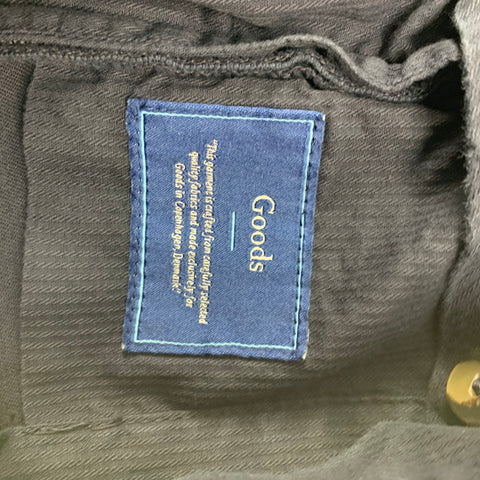 GOODS Taille 32 Pantalon décontracté en coton bleu marine à devant plat
