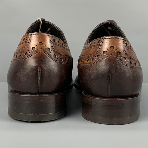 DSQUARED2 Size 11 Brown Antique Leather Wingtip Lace Up Shoes