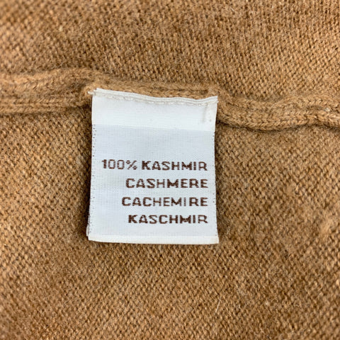 VINTAGE Size M Camel Cashmere Elbow Patches Cardigan