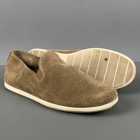 VINCE Size 8 Beige Taupe Suede Slippers Loafers