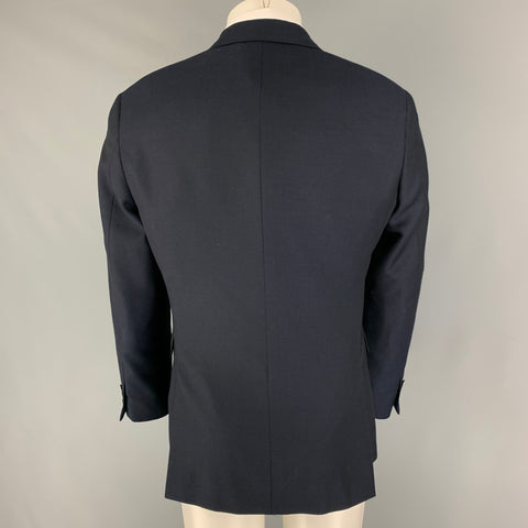 TODD SNYDER Size 40 Navy Wool Notch Lapel Sport Coat