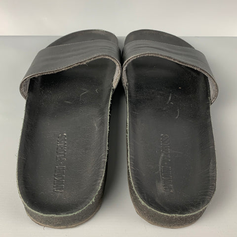 ANKARI FLORUSS Taille 13 Sandales à enfiler en cuir noir