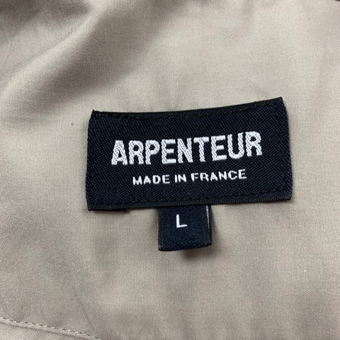 ARPENTEUR Size L Grey Cotton Short Sleeve Shirt
