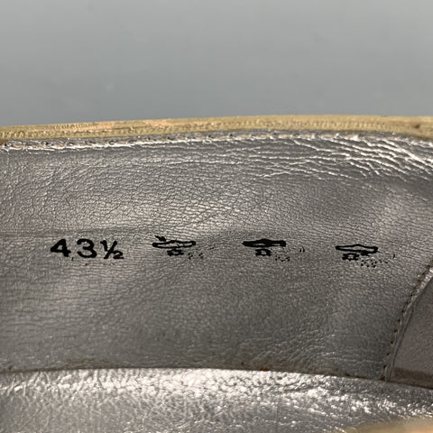 JEAN B. RAUTUREAU Size 10.5 Solid Natural Leather Slip On Loafers