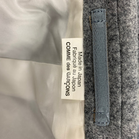 COMME des GARCONS HOMME PLUS FW 2016 Size S Grey Multi-color Mixed Fabrics Coat