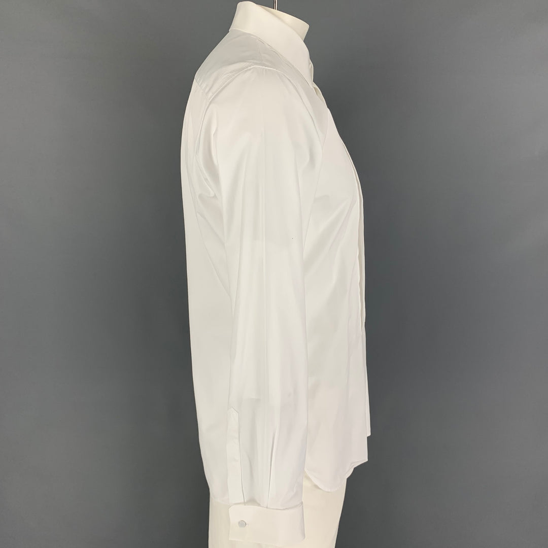 BURBERRY Taille L Chemise à manches longues en coton blanc