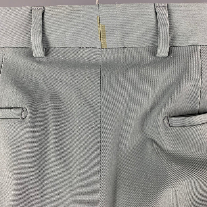 PRADA Talla 32 Pantalón de vestir con parte delantera plana de mezcla de poliéster gris