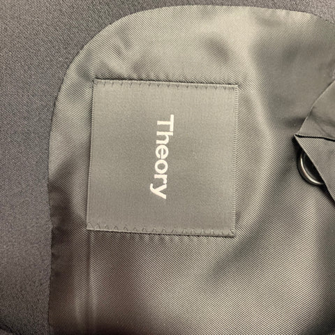 THEORY Size 42 Black Wool Blend Notch Lapel Suit