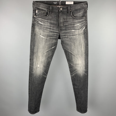 ADRIANO GOLDSCHMIED The Dylan Size 34 Black Distressed Denim Jeans