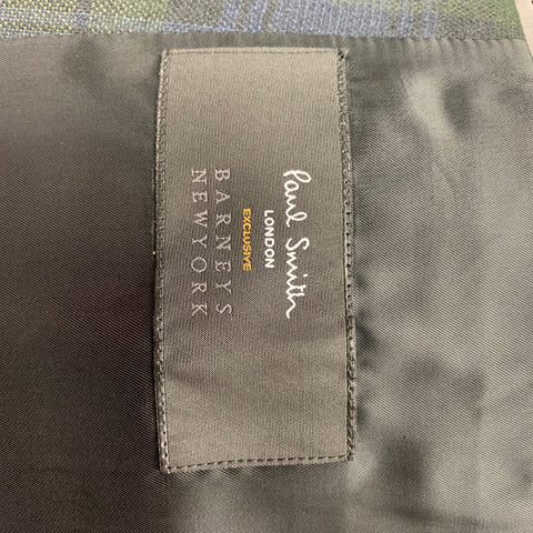 PAUL SMITH Size 38 Black Green Navy Blackwatch Plaid Sport Coat