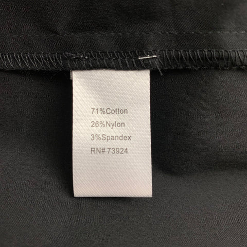 MING WANG Size XL Black Cotton Blend Shirt Dress