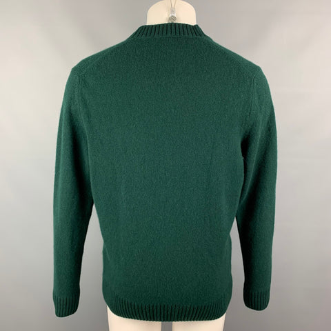 MAISON KITSUNE Automne 21 Taille M Cardigan surdimensionné à col en V en laine verte