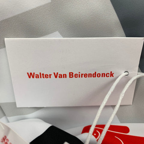 WALTER VAN BEIRENDONCK SS23 Size L Grey Graphic Nylon Jersey Bike Top