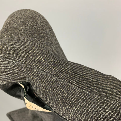ARMANI COLLEZIONI Taille 42 Manteau en coton et laine à tête de clou gris noir