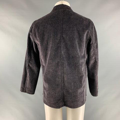 BLLUEMADE Size M Grey Beige Corduroy Cotton Buttoned Jacket