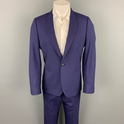 PAUL SMITH Size 40 Navy Wool Notch Lapel Suit