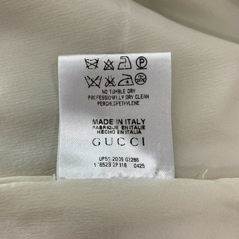GUCCI Size 4 Silver Cotton Silk Low Back Dress Pants
