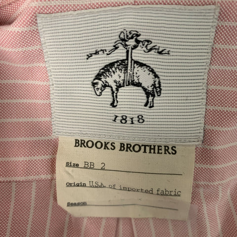 BLACK FLEECE Size L Pink Stripe Cotton Button Down Long Sleeve Shirt