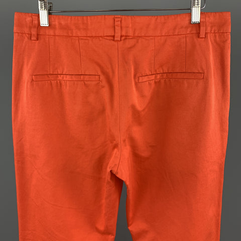 ANDREA CAMMAROSANO Size 32 x 31 Orange Cotton Casual Pants
