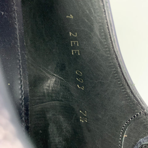 PRADA Size 8.5 Navy Leather Lace Up Shoes