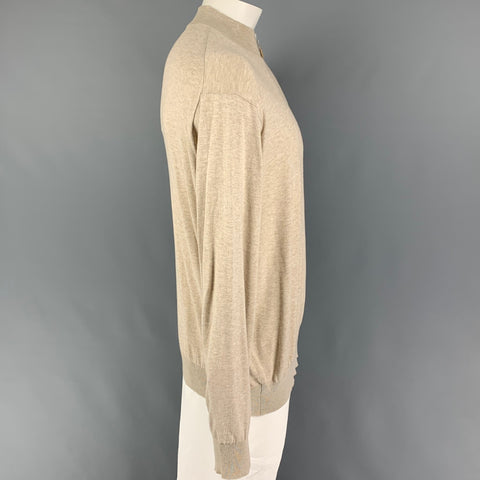 PETER MILLAR Size XXL Oatmeal Cotton  Silk Pullover
