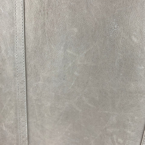 RICK OWENS Size L Grey Leather Zip Up Jacket