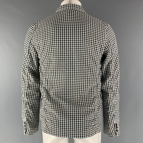 COMME des GARCONS Size M Black White Gingham Polyester Sport Coat