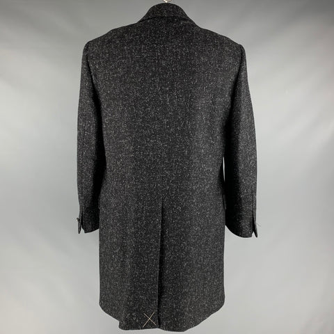 VERSACE CLASSIC Taille 44 Manteau à revers cranté gris noir chiné