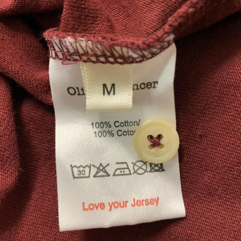 OLIVER SPENCER Size M Burgundy Solid Cotton Hanley T-shirt