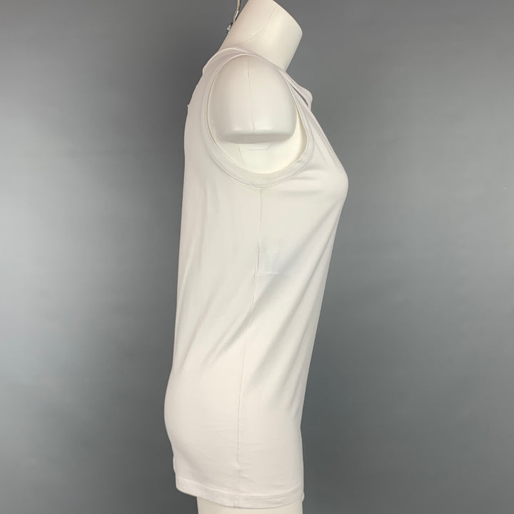MAISON MARGIELA Size S White Jersey Cut Out Cotton Casual Top