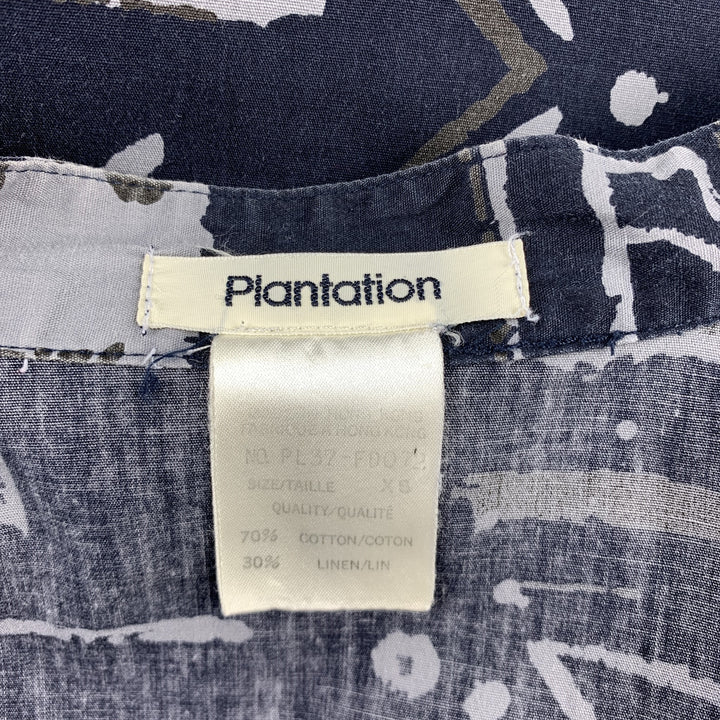 PLANTATION by ISSEY MIYAKE Size S Grey Cotton / Linen Shirt Jacket