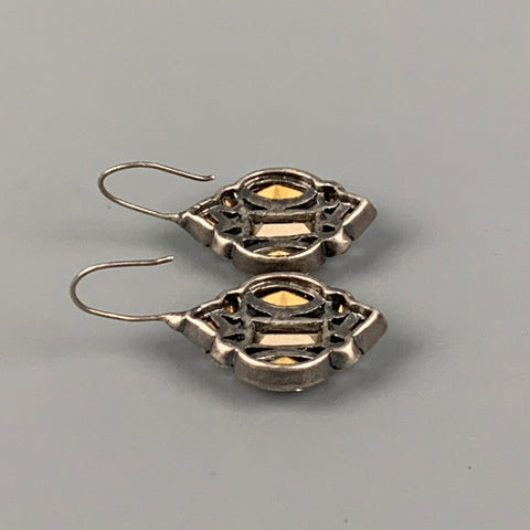 VINTAGE Silver Tone Rhinestones Earrings