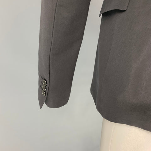 JUST CAVALLI Size 38 Black Studded Cotton Peak Lapel Sport Coat