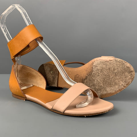 CHLOE Lazise Taille 6.5 Sandales à bride à la cheville en cuir beige