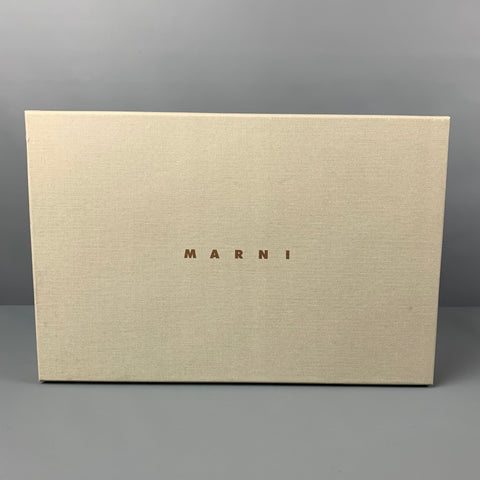MARNI Size 10 Blue Black Woven Leather Slip On Loafers