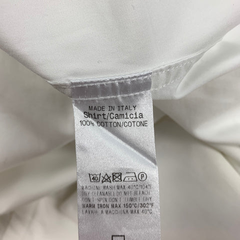 GUCCI Size L White Cotton Button Down Long Sleeve Shirt
