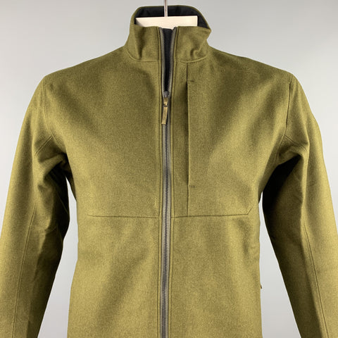 ARCTERYX Size M Olive Wool Zip Up High Collar Diplomat Jacket