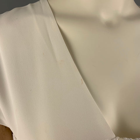Nº21 Size 6 White Polyester Eyelet Shift Dress