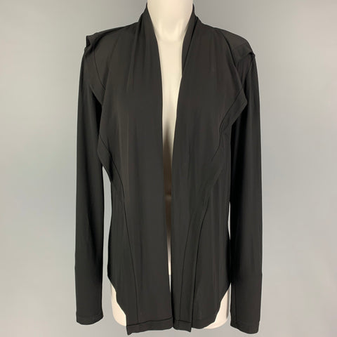 DONNA KARAN Size S Black Viscose Draped Blouse