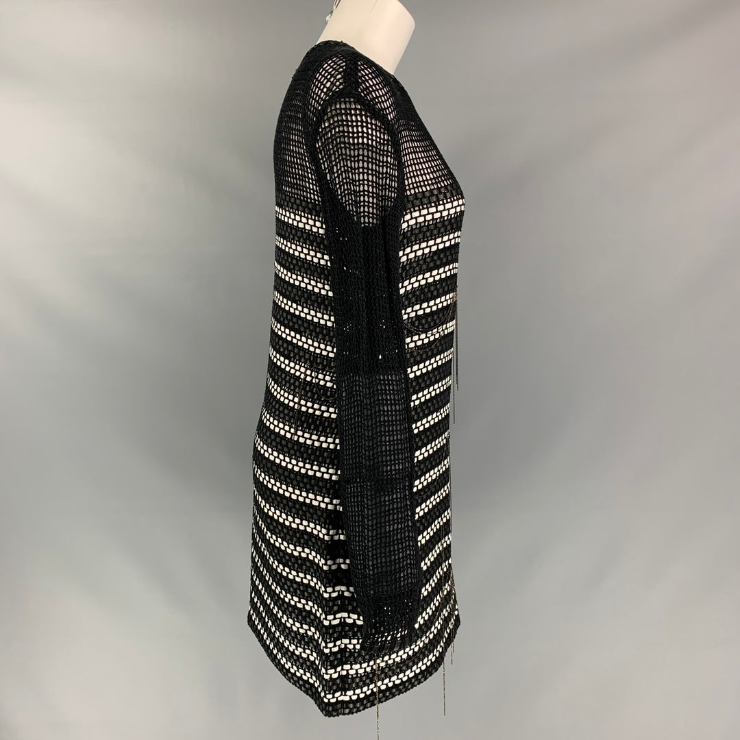 MAGDA BUTRYM Size S Black &  White Cotton Knit Dress