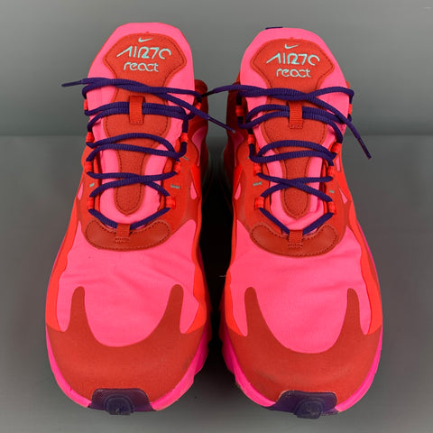 NIKE AIR70 React Size 14 Pink Red Color Block Leather Sneakers