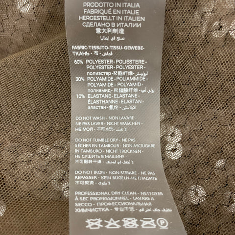 NENSI DOJAKA Taille XS Marron Argent Mélange de Polyester Découpé Mini Robe à Paillettes