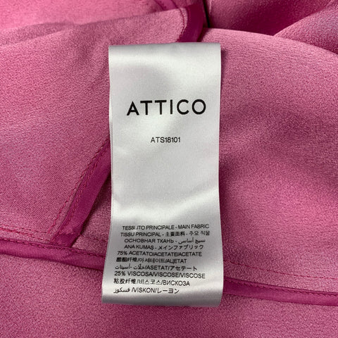 ATTICO Size 0 Pink Acetate Viscose Wrap Dress